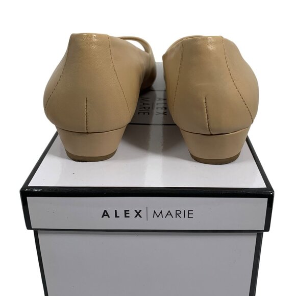 Alex Marie Darynn Women's Beige Leather Open Toe Dress Shoes SZ 8.5M w/ Box - Picture 5 of 7